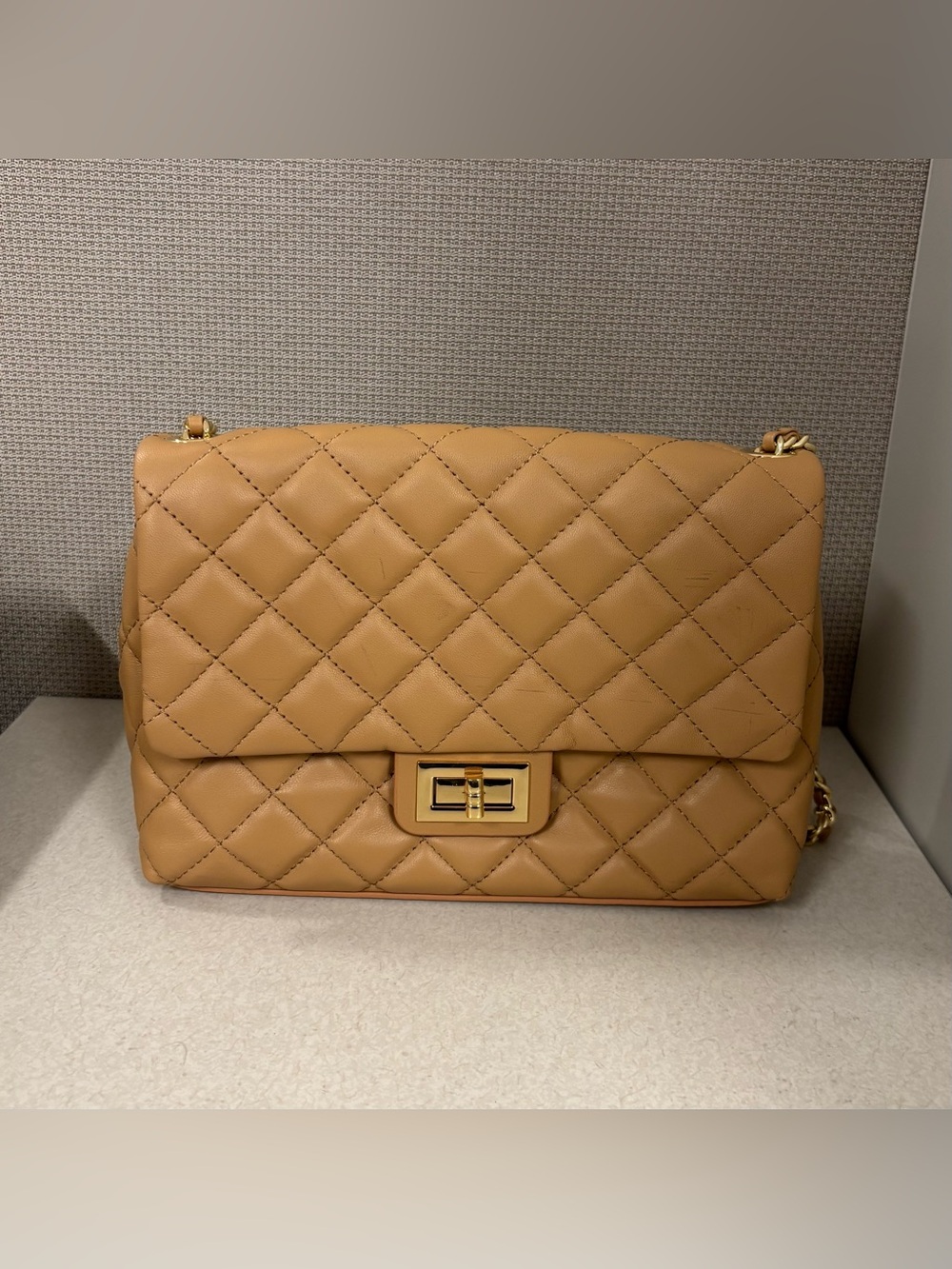 G by Giuliana Black Label Grande Lamb Leather Crossbody Bag